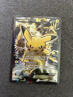 Pokemon TCG Pikachu EX XY124 Black Star Promo Card 2016 Near Mint Condition - Image 1