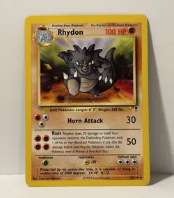 Rhydon Legendary Collection 35/110 Non-Holo Rare Pokemon Card - LP - Image 1