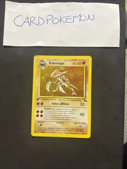 Pokemon Card Kabutops 9/62 1ST-Ita-swirl-Holo-exc! - Image 1