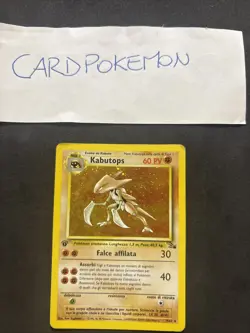 Pokemon Card Kabutops 9/62 1ST-Ita-swirl-Holo-exc! - Image 2