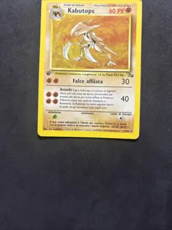 Pokemon Card Kabutops 9/62 1ST-Ita-swirl-Holo-exc! - Image 3