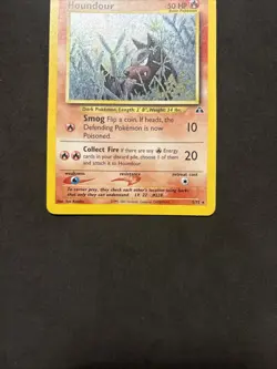 Pokemon Card Houndour 5/75- Neo Discovery -Eng-swirl-Holo-Nm! - Image 3