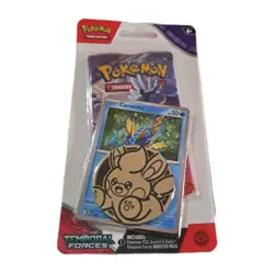 Pokemon TCG Card Coin Temporal Forces Scarlett & Violet Carvanha Booster Pack - Image 1