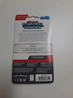 Pokemon TCG Card Coin Temporal Forces Scarlett & Violet Carvanha Booster Pack - Image 2