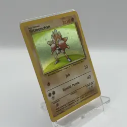 Pokemon TCG Hitmonchan Base Set Holo Unlimited Rare Card 7/102 LP Condition - Image 2