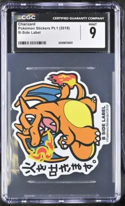 CGC 9-Pokemon Cards Japanese Charizard 2018 Pokemon Stickers Pt.1 (2018 B-Side L - Image 1