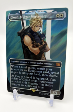 MTG: Final Fantasy (FIN): Cloud, Midgar Mercenary (Borderless) (SURGE FOIL) - Image 2