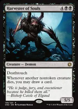Slightly Played, English - 4 x MTG Harvester of Souls Conspiracy: Take the Crown - Image 1