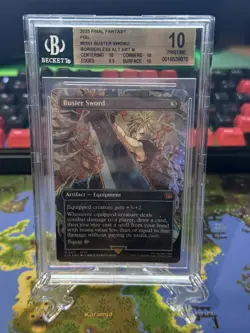 MTG Final Fantasy Buster Sword Borderless Foil BGS 10 - Image 1