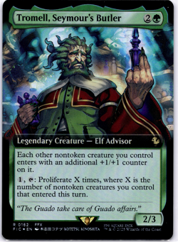 Tromell, Seymour's Butler Extended Art FOIL NM MTG - Image 1