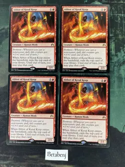 4x MTG Abbot of Keral Keep - Magic Origins (ORI) (Playset) - Image 1