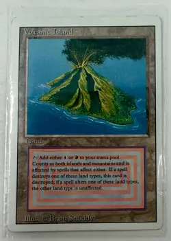 Magic the Gathering, Volcanic Island,Revised Edition, MTG - played - Image 1