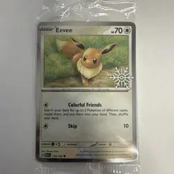Pokemon TCG Eevee 133/165 - Holiday Calendar 2025 Festive Stamp Snowflake SEALED - Image 1