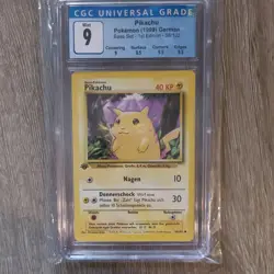 Pokemon CGC 9 MINT German Pikachu Base Set 1st Edition Pokemon 1999 58/102 - Image 3