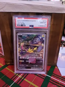 2023 POKEMON KOREAN SV2A-POKEMON 151 ART RARE #173 PIKACHU PSA 10 - Image 1