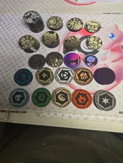 Lot of 85x Official Pokemon TCG Coins. Duplicates - Image 1