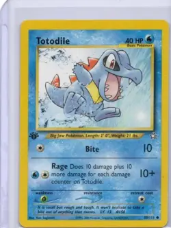 Pokemon - Totodile (80) #080/111 - Neo Genesis - 1st Edition - LP - Image 1