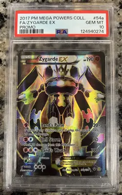 2017 POKEMON MEGA POWERS COLLECTION PROMO #54A FULL ART/ZYGARDE EX PSA 10 - Image 1