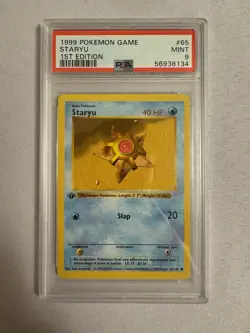 1999 Pokemon - 1st Edition Shadowless Staryu - Base Set 65/102 - PSA 9 Mint!! - Image 1