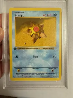 1999 Pokemon - 1st Edition Shadowless Staryu - Base Set 65/102 - PSA 9 Mint!! - Image 3