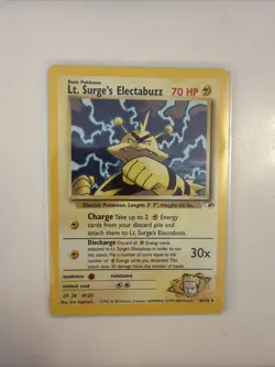 Pokemon TCG Lt. Surge's Electabuzz Gym Heroes 6/132 Holo Unlimited Rare - Image 1