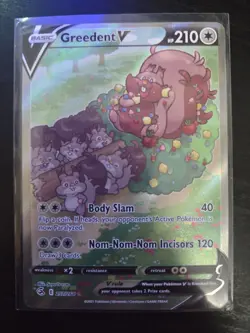Holo Greedent V Alternate Full Art 257/264 Ultra Rare Fusion Strike Pokemon TCG - Image 1