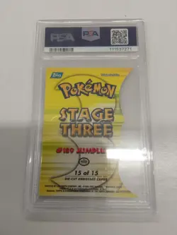 2001 Topps Pokemon Johto Series 1 Jumpluff Die Cut #15- PSA 8 - Image 2