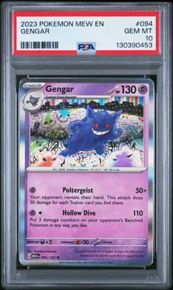 2023 Pokemon MEW EN Gengar #094/165 PSA 10 - Image 1
