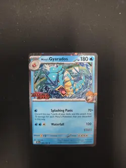 Misty's Gyarados Destined Rivals Prerelease STAFF Promo 049/182 Pokemon SWIRL NM - Image 1