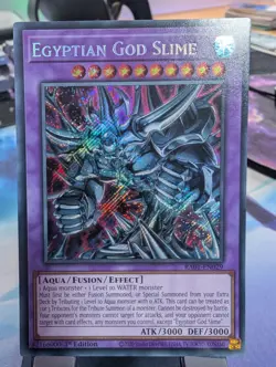 YuGiOh! Egyptian God Slime RA01-EN029 Secret Rare 1st Ed - Image 1