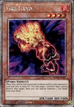 Fire Hand - Platinum Secret Rare 1st Edition RA04-EN224 - NM - YuGiOh - Image 1