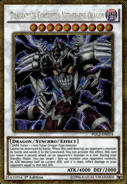 Dragocytos Corrupted Nethersoul Dragon - Gold Secret 1st PGL2-EN014 NM YuGiOh - Image 1