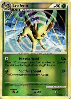 Pokemon Card - Leafeon Undaunted 17/90 Reverse Holo - Image 1