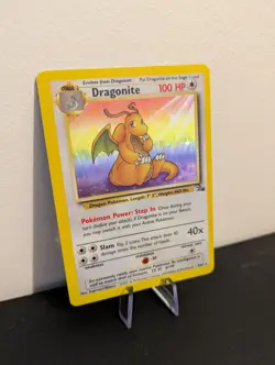 Dragonite 4/62 Rare Fossil Holo Pokemon Card 1999 Near Mint - Image 2