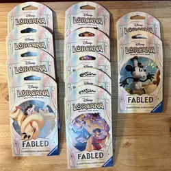 Disney Lorcana Fabled 12 Card Booster Pack TCG Sealed New x11 - Image 1