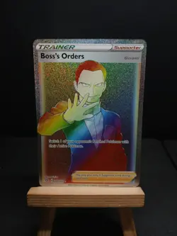 Pokemon TCG Boss's Orders Rebel Clash 200/192 Holo Rainbow Secret Rare Card - Image 1