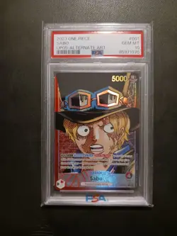 One Piece Card Game TCG Sabo OP05-001 Alt Art PSA 10 - Image 1