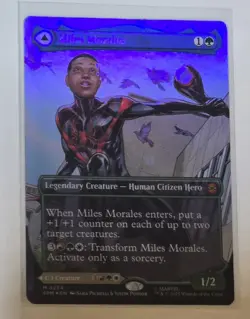 Miles Morales (0234) (Borderless) Marvel's Spider-Man Foil MTG Card Magic - Image 1