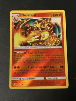 Charizard - 14/181 - Pokemon Team Up Sun & Moon Reverse Holo Rare Card LP - READ - Image 1