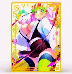 Waifu Anime Cards TCG | Mitsuri Kanroji- Demon Slayer [ METAL CARD ] Sexy Hentai - Image 1