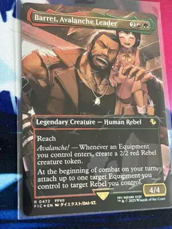 Barret, Avalanche Leader (Borderless) (Chocobo Track Foil) Commander: FF - Image 1