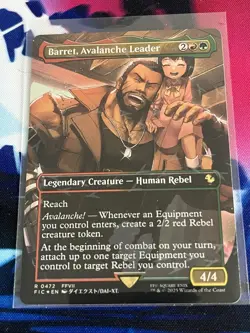 Barret, Avalanche Leader (Borderless) (Chocobo Track Foil) Commander: FF - Image 2