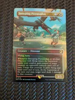 MTG??? Swooping Pteranodon ( FOIL Borderless ) Jurassic World NEAR MINT??? - Image 1