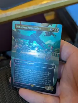 MTG??? Swooping Pteranodon ( FOIL Borderless ) Jurassic World NEAR MINT??? - Image 2