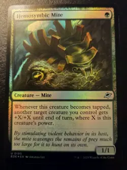 Hemosymbic Mite 0190 Foil Uncommon Edge Of Eternities Magic: The Gathering - Image 1