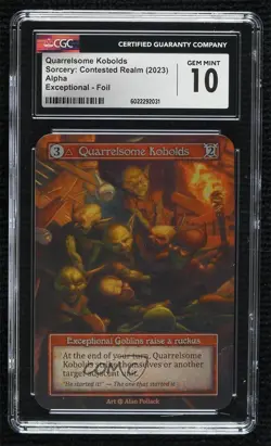 2023 Sorcery: Contested Realm - Alpha Foil Quarrelsome Kobolds CGC 10 Gem Mint - Image 1