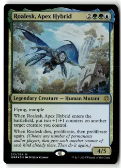 MTG Foil Roalesk, Apex Hybrid - War of the Sparks Moderately Played English - Image 1
