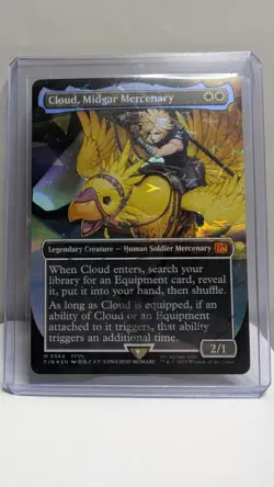 NM Cloud, Midgar Mercenary, Borderless, Chocobo Track Foil, Final Fantasy - Image 1