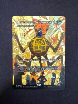 Master Weaver, Web Protector (BORDERLESS) Marvel's Spider-Man - Magic/MTG - Image 1