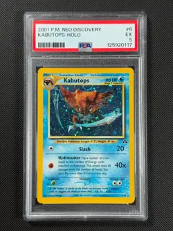 PSA 5 Kabutops 6/75 HOLO Pokemon Card WOTC Neo Discovery Rare Holo EX - Image 1